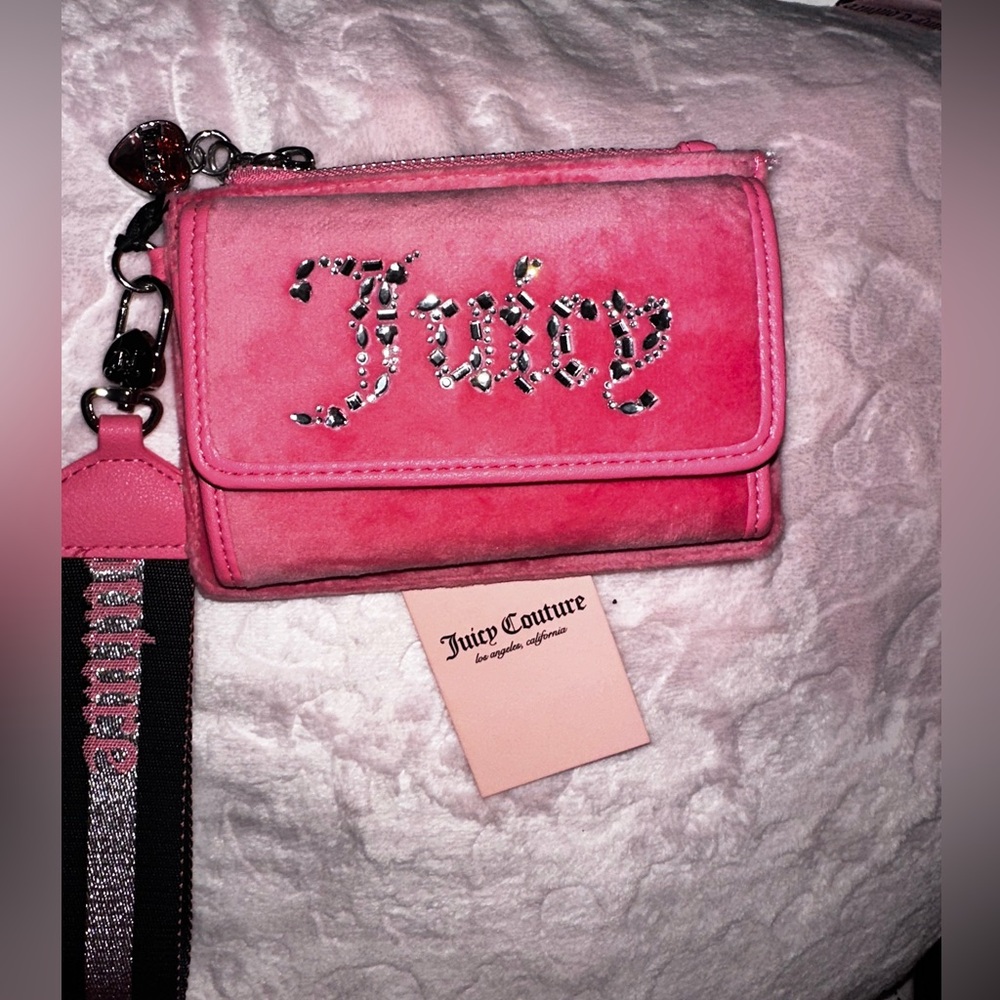 Juicy Couture pink rhinestone wallet